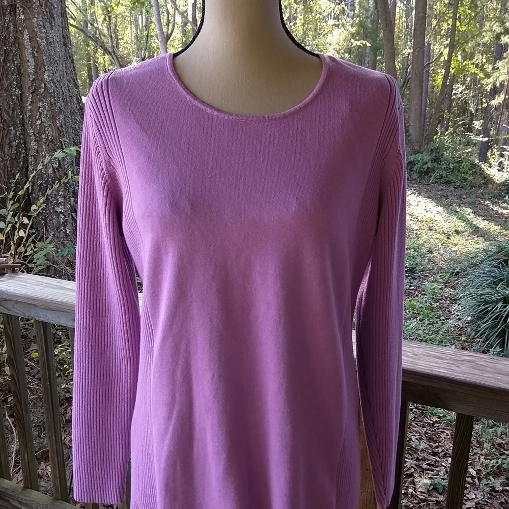 Jh collectables Purple Ltwt Scoop Neck 1X Sweater - Picture 1 of 8